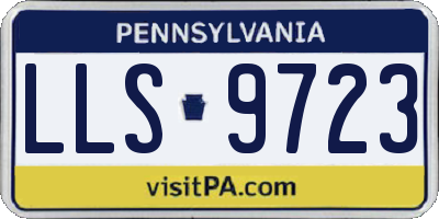 PA license plate LLS9723