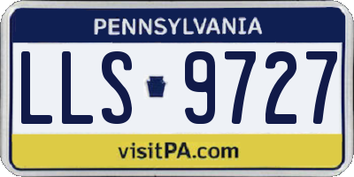 PA license plate LLS9727