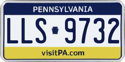 PA license plate LLS9732