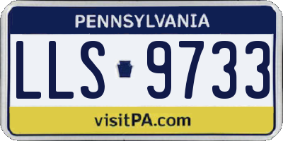 PA license plate LLS9733