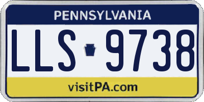 PA license plate LLS9738