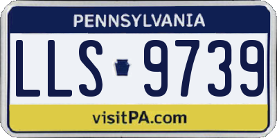 PA license plate LLS9739