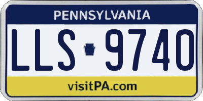 PA license plate LLS9740