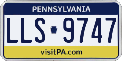 PA license plate LLS9747