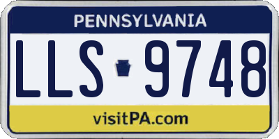 PA license plate LLS9748