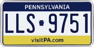 PA license plate LLS9751