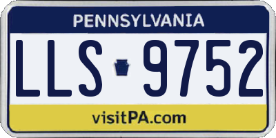 PA license plate LLS9752