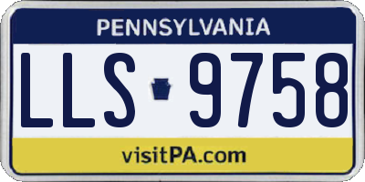 PA license plate LLS9758