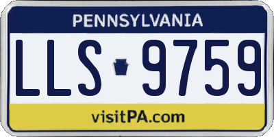 PA license plate LLS9759