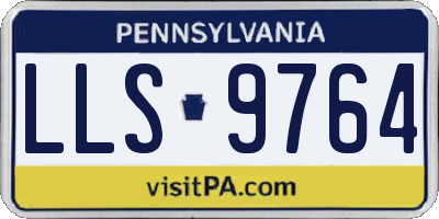 PA license plate LLS9764