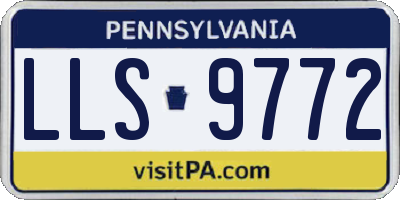 PA license plate LLS9772