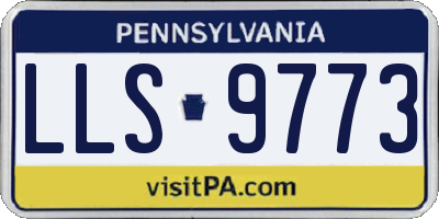 PA license plate LLS9773