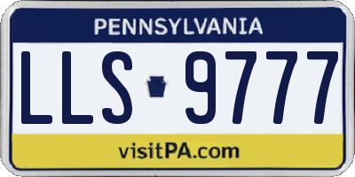 PA license plate LLS9777