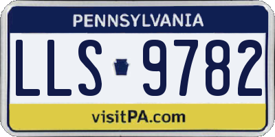 PA license plate LLS9782