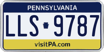 PA license plate LLS9787
