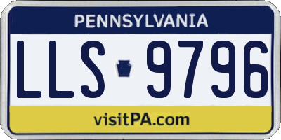 PA license plate LLS9796