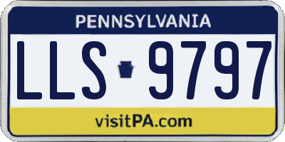 PA license plate LLS9797
