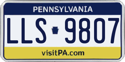 PA license plate LLS9807