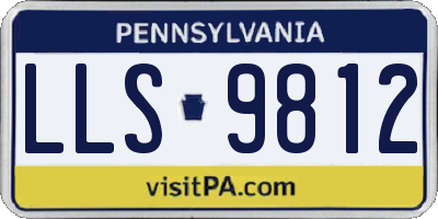 PA license plate LLS9812