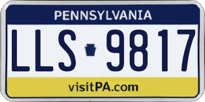 PA license plate LLS9817