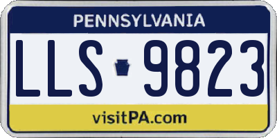PA license plate LLS9823
