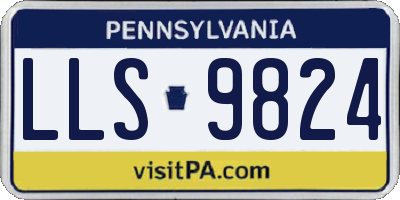PA license plate LLS9824