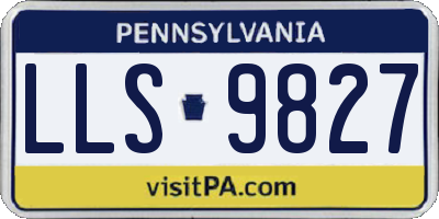 PA license plate LLS9827