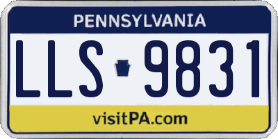 PA license plate LLS9831