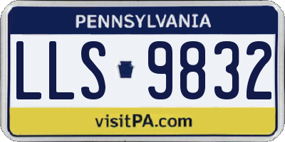PA license plate LLS9832