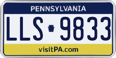 PA license plate LLS9833