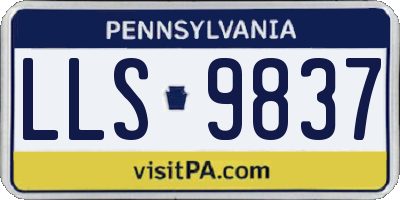 PA license plate LLS9837