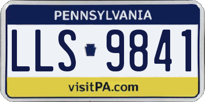 PA license plate LLS9841