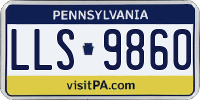 PA license plate LLS9860