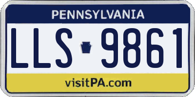PA license plate LLS9861