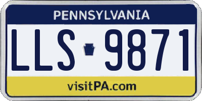 PA license plate LLS9871