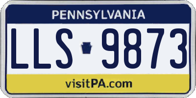 PA license plate LLS9873