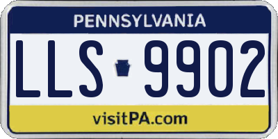 PA license plate LLS9902
