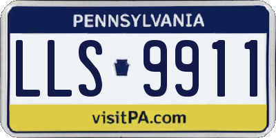 PA license plate LLS9911