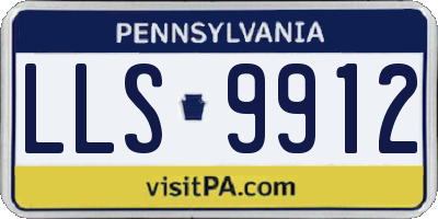PA license plate LLS9912