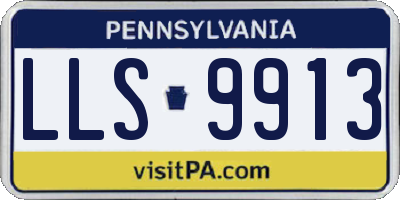 PA license plate LLS9913