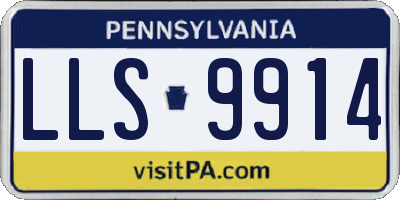 PA license plate LLS9914