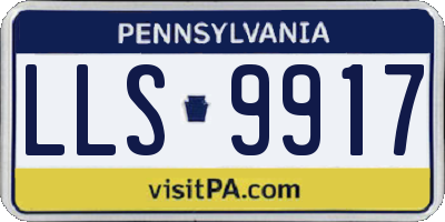 PA license plate LLS9917