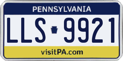 PA license plate LLS9921