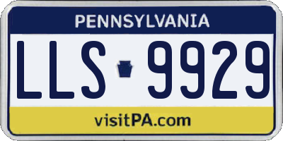 PA license plate LLS9929