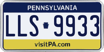 PA license plate LLS9933