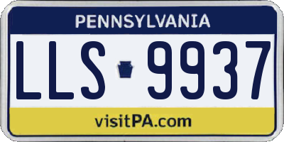 PA license plate LLS9937