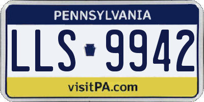 PA license plate LLS9942