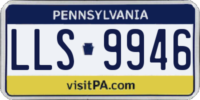 PA license plate LLS9946