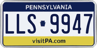 PA license plate LLS9947