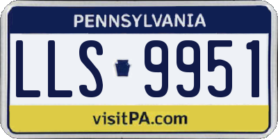 PA license plate LLS9951